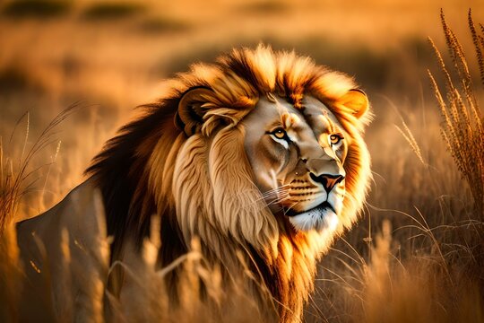 portrait of a lion Ultra High quality photo © Love Allah