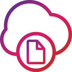 Obraz premium modern outline gradient cloud icon