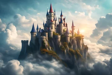 Foto op Plexiglas castle in the clouds Ultra High quality photo © Love Allah