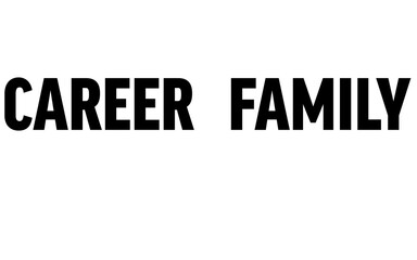 Digital png illustration of career family text on transparent background