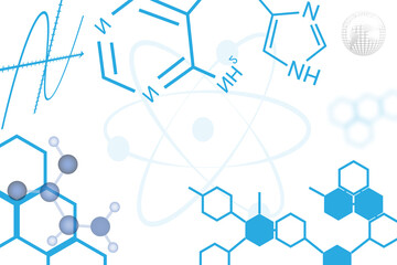 Digital png illustration of molecular structure diagrams on transparent background