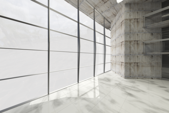 Digital png illustration of interior of airport on transparent background