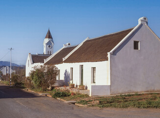 Fototapeta na wymiar Cape Dutch cottages in McGregor