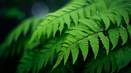 Green Fern Leaves 