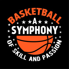 Basketball t-shirt design. tee shirt with basketball hoop and ball. Sport apparel print. Vector illustration. t-shirt for shirt, print, concept stamp or tee. athletic sport typography.