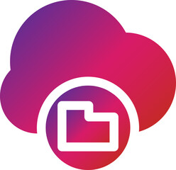 modern gradient cloud service icon