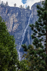 Widow's Tears Waterfall from el portal road in Yosemite National Park in May of 2023
