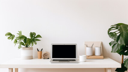 Cozy Minimalist Desk Setup Background