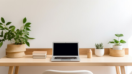 Cozy Minimalist Desk Setup Background