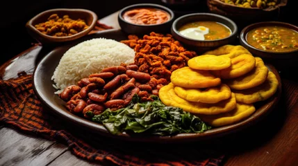 Foto op Canvas Colombian Culinary Journey: A Captivating Gastronomic Tour Indulging in Bandeja Paisa, Lulada, and Traditional Desserts.   © Mr. Bolota