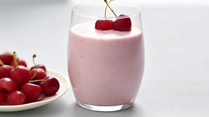 Smoothie cerise, banane et lait d'amande 2