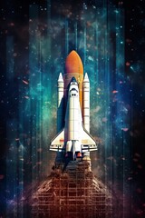 スペースシャトル,Generative AI AI画像