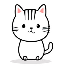 cute cat cartoon vector 