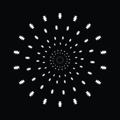 Simple Mandala vector design with black background