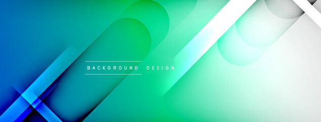 Abstract background - geometric composition created with lights and shadows. Technology or business digital template