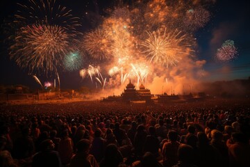 Fototapeta na wymiar Diwali Fireworks Display