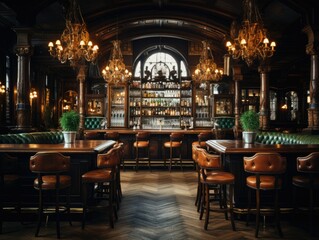 Fototapeta na wymiar Sophisticated Bar Interior