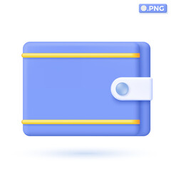 Wallet icon symbols. purse, pouch, nature, weather, investment, finance, money cashback concept. 3D vector isolated illustration design. Cartoon pastel Minimal style. You can used for ux, ui, print ad