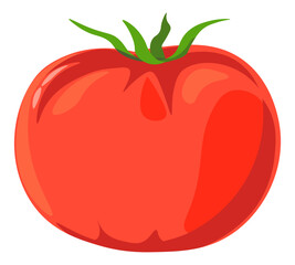 Tomato ripe vegetable with leaf, healthy food