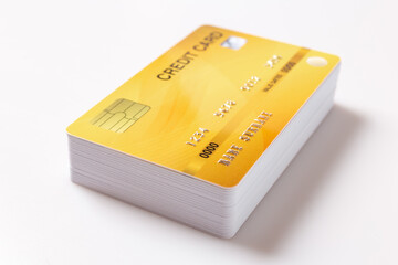 credit cards mockup on white background.