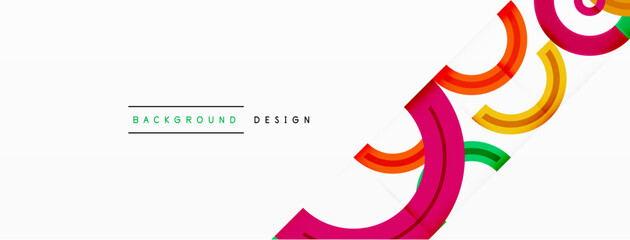 Circles are arranged in a grid pattern abstract background and feature a range of different colors, including shades of various colors. Template for wallpaper, banner, presentation, background