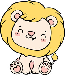 cute baby lion roar cartoon doodle with wide opened mouth roaring charming and innocent illustration of a playful cub.