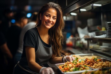 Dynamic street chef skillfully crafting delectable New York-style eats amid the city's bustling heartbeat.
