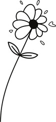 outline flower