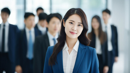 Fototapeta na wymiar 女性リーダーのビジネスマンイメージ