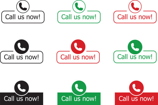 Call us now icon set. Information technology