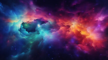 Obraz na płótnie Canvas Luminous Nebulae Symphony
