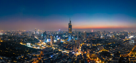 Fototapeta na wymiar Night View of Nanjing City, Jiangsu Province, China