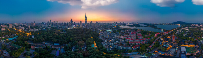 Night View of Nanjing City, Jiangsu Province, China