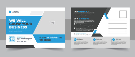 Corporate business or marketing agency eddm postcard template