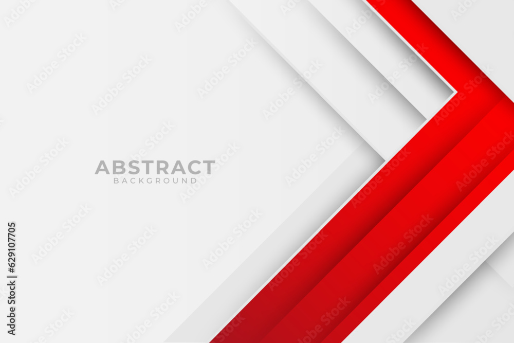 Wall mural Red white modern abstract background design