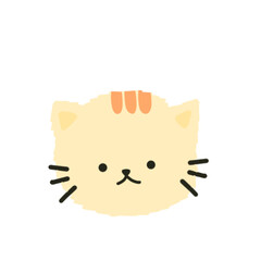 Cute Orange Cat Drawing