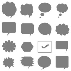 set of speech bubble