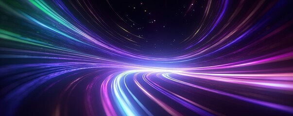 abstract futuristic background with pink blue glowing neon moving high speed wave lines and bokeh lights. Data transfer concept Fantastic wallpaper