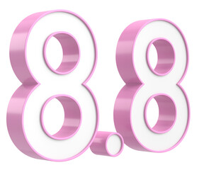 8.8 sale. August sale. 3D illustration.