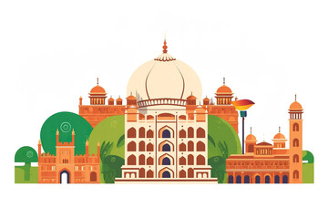 Happy India Independence & Republic Day Concept. Independence & Republic Day Background. Independence & Republic Day Theme. Generative Ai