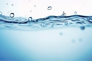 cross section of transparent water surface