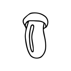 Hand drawn mushroom illustration. Isolated on white background