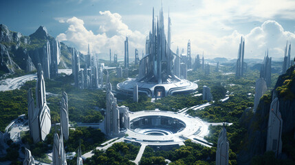 RPG風の近未来都市