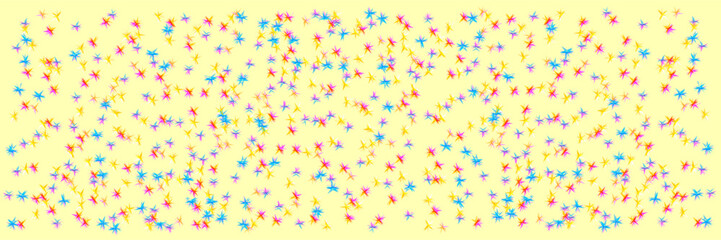 Vector horizontal multicolored transparent background of sketch stars. Gently pale orange background - as an example. Separate use. - obrazy, fototapety, plakaty