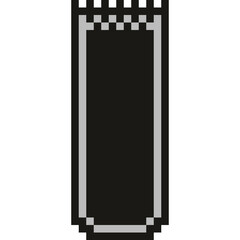 Pixel art blank label paper tag 16