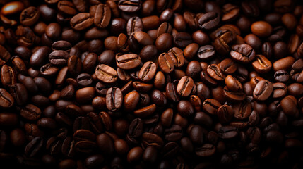 Fototapeta premium Bean Enchantment: A Captivating Coffee Background. Generative AI