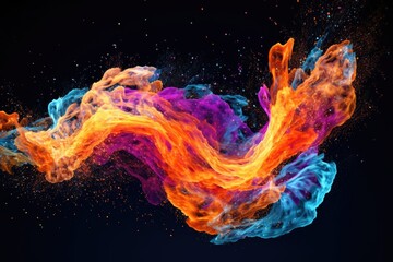 Fototapeta premium Explore the movement and energy of abstract galaxies Generative Ai