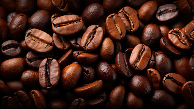 Roasted Reverie: Coffee Bean Background. Generative AI