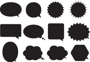 シンプルなふきだしイラストセット