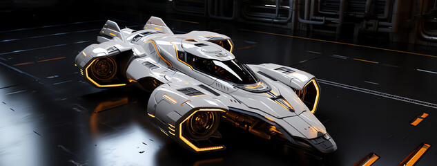 futurist spaceship, AI generated
